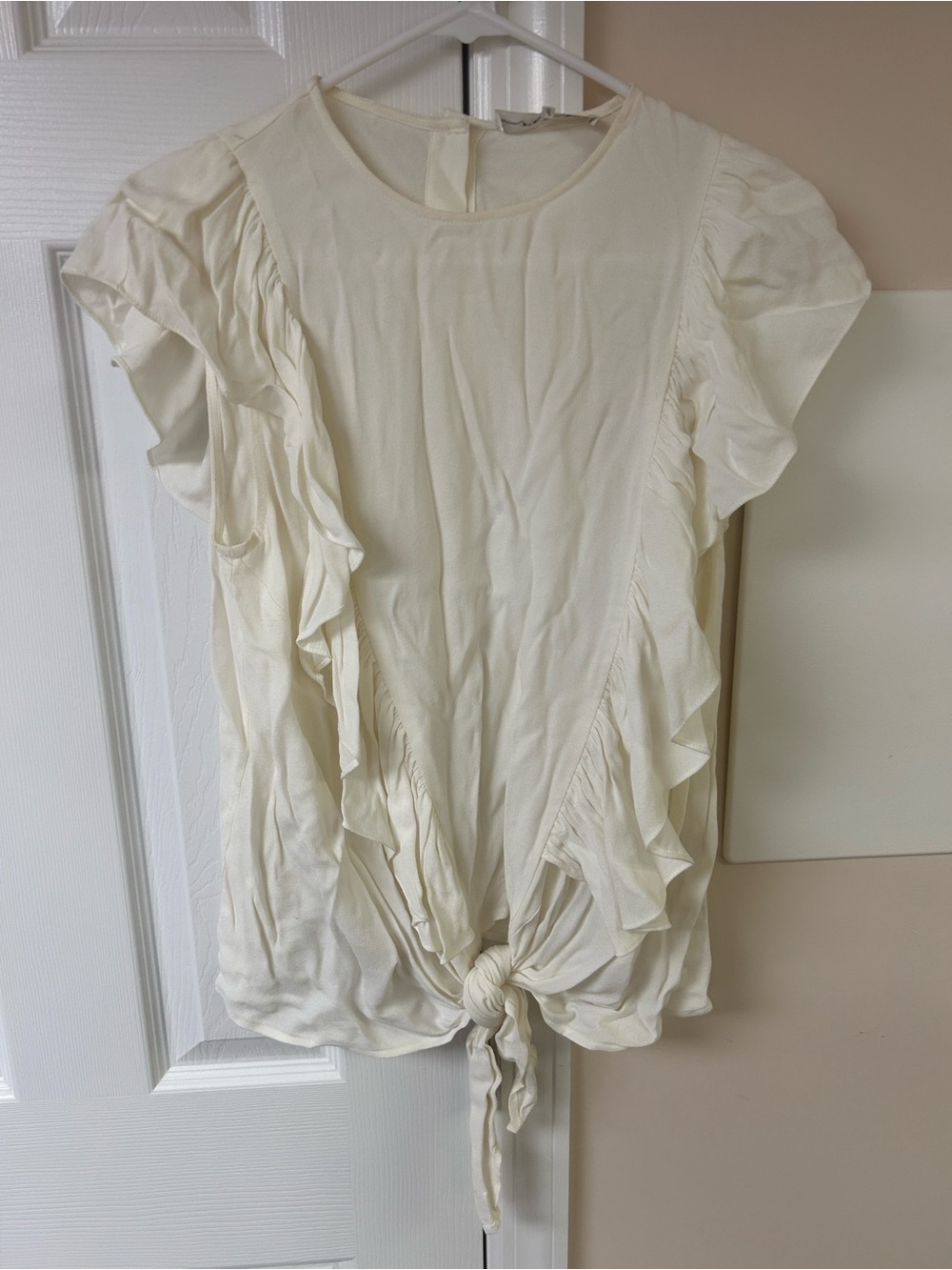 Frame Ruffle Crepe Blouse